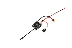 Hobbywing EzRun Max10 G2S electronic speed controller shown from an elevated studio angle against a clean white background.