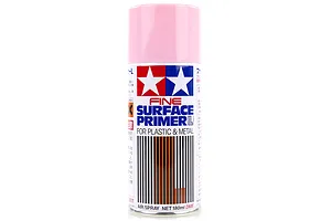 Tamiya Pink Fine Surface Primer Large Spray for Plastic &amp; Metal 180ml