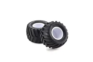 Kyosho Sand Monster Tyres on White Rims 2Pcs - Glued Wheels