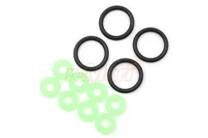 Yeah Racing DDC Shocks O-Ring Set - Black/Green