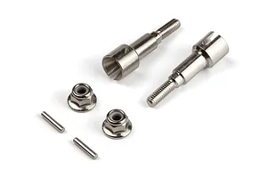 BlackZon Metal Rear Axles with Wheel Nuts 4Pcs