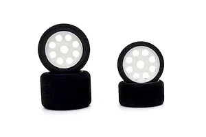 Kyosho 1/12 Front and Rear Foam Tyres with White Rims 4Pcs