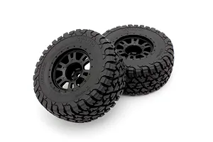 Kyosho 2.4" KB10L Tyres on Black Rims 2Pcs