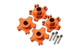 GPM Aluminium 17mm Wheel Hex +6mm 4Pcs - Orange