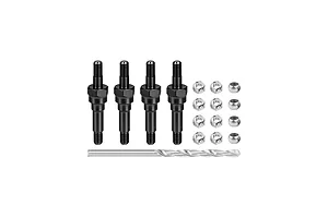 GPM Aluminium 17mm Flanged Serrated Wheel Nuts - Grey Silver