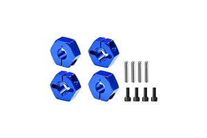 GPM Aluminium 12mm Clamping Wheel Hexes 4Pcs - Blue