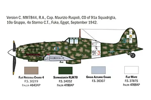 Italeri 1/72 MC.202 Folgore Aces Fighter Scaled Plastic Model Kit with Super Decal Sheet image 4