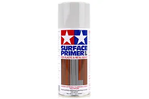 Tamiya Surface Primer (L) Spray for Plastic & Metal (Gray) 180ml image 16905