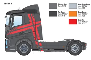 Italeri 1/24 Volvo FH Low Roof Truck Scaled Plastic Model Kit with Chromed Stickers and Photo Etched Parts image 6