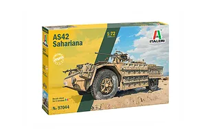 Italeri 1/72 AS 42 Sahariana Armoured Vehicle Scaled Plastic Model Kit - New Decal Edition
