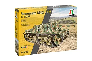 Italeri 1/35 Semovente M42 da 75/34 Tank Scaled Plastic Model Kit