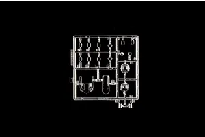 Clear plastic model kit sprue containing transparent canopy and window parts on a black background.