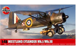 Airfix 1/48 Westland Lysander Mk.I/Mk.III Reconnaissance Aircraft Scaled Plastic Model Kit