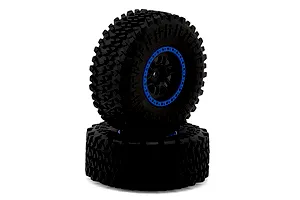Maverick Doha Wheels on 12 Spoke Blue Rims 2Pcs - Glued Wheels