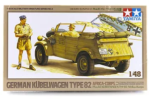 Tamiya 1/48 German Kubelwagen Type 82 Africa-Corps Scaled Plastic Model Kit