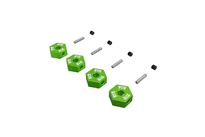 ARRMA Aluminium 12mm Clamping Wheel Hexes 4Pcs - Green