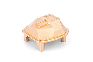 RGT brass differential cover accessory shown isolated on a plain white studio background.