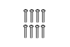 RGT 2.5x16mm Fine Thread Button Head Screws 8Pcs