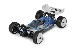Team Associated RC10B84.1 electric 4WD 1/10 scale buggy kit viewed from a high angle against a plain white background.