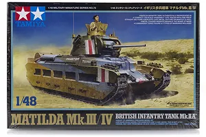Tamiya 1/48 British Matilda Mk. III/IV Infantry Tank Scaled Plastic Model Kit
