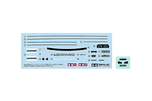 Tamiya 1/24 scale model decals and sticker sheet for the Nissan Leopard 2-Door Hardtop 280X SF-L kit.