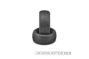 Two JConcepts Ellipse 2.2 inch front RC buggy tyres with intricate tread patterns shown against a white background.