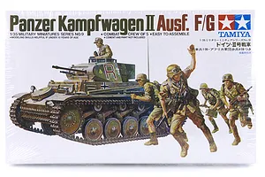 Tamiya 1/35 German Panzer Kampfwagen II Ausf. F/G Tank Scaled Plastic Model Kit image 17053
