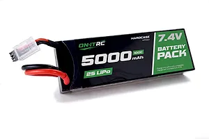 On-It RC 7.4V 5000mAh 100C 2S Hard Case LiPo Battery