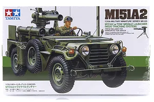 Tamiya 1/35 U.S. M151A2 with Tow Missile Launcher (M220 Tracking System) Truck Scaled Plastic Model Kit