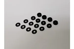 Solaris Factory Pro Aluminium 3x9x0.5mm Spacer 8Pcs - Black