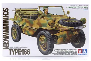 Tamiya 1/35 German Pkw.K2s Schwimmwagen Type 166 Amphibian Scaled Plastic Model Kit