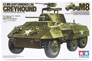 Tamiya 1/35 U.S. M8 Greyhound Light Armoured Car Scaled Plastic Model Kit image 17104