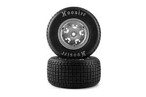 Losi 1/10 Hoosier Soft Compound Tyres on Satin Rims - Glued Wheels 2Pcs