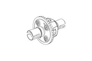 MJX RC Front and Rear Complete Differential Assembly