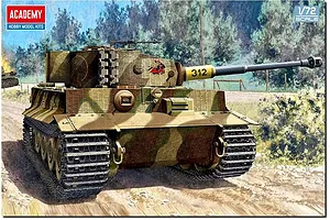 Academy 1/72 German Tiger-I Ver. Late Tank Scaled Plastic Model Kit