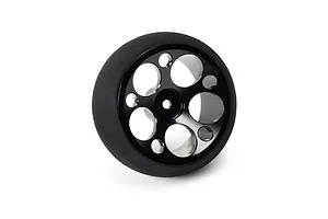 Spektrum Aluminium Wide Circle Transmitter Wheel - Black