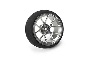 Spektrum Aluminium Wide Spoke Transmitter Wheel - Gunmetal Grey