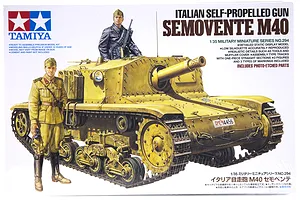 Tamiya 1/35 Italian Semovente M40 Self-Propelled Gun Scaled Plastic Model Kit image 17137