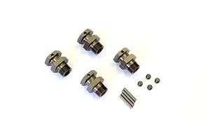 Kyosho Aluminium Wheel Hexes 4Pcs - Gunmetal