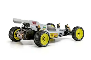 Rear-three-quarter studio view of the Kyosho Ultima Pro 1/10 scale electric 2WD RC buggy on a white background.
