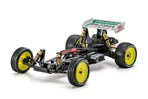 Studio shot of the Kyosho Ultima Pro 1/10 scale 2WD electric RC buggy chassis without body shell on a white background.