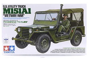 Tamiya 1/35 U.S. M151A1 Vietnam War Ford Utility Truck Scaled Plastic Model Kit