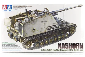Tamiya 1/35 German Nashorn Anti-Tank (Sd. Kfz. 164) Self-Propelled Gun Scaled Plastic Model Kit