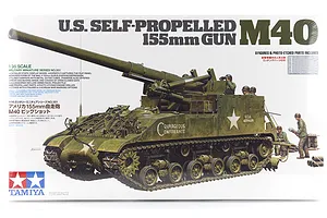 Tamiya 1/35 U.S. M40 Self-Propelled Gun Scaled Plastic Model Kit image 17172