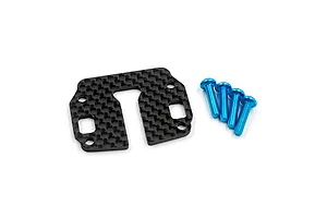 Yeah Racing Carbon Fibre Tamiya Gear Box Mount with Blue Aluminium Screws