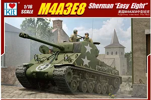 I Love Kit 1/16 M4A3E8 Sherman "Easy Eight" Tank Scaled Plastic Model Kit