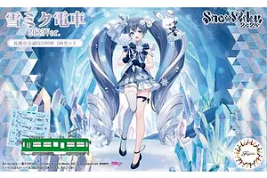 Fujimi 1/150 Yuki Miku Train 2 Car Set 2025 Version model kit box art showing anime character and train illustration.