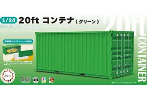 Fujimi 1/24 20ft Shipping Container Scaled Plastic Model Kit - Green