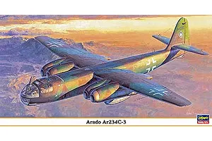 Hasegawa 1/48 Ar 234C Reconnaissance/Bomber Aircraft Scaled Plastic Model Kit
