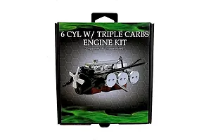 DDA 1/24 LC/LJ Straight 6 with Triple Carburetors Scaled Plastic Engine Set